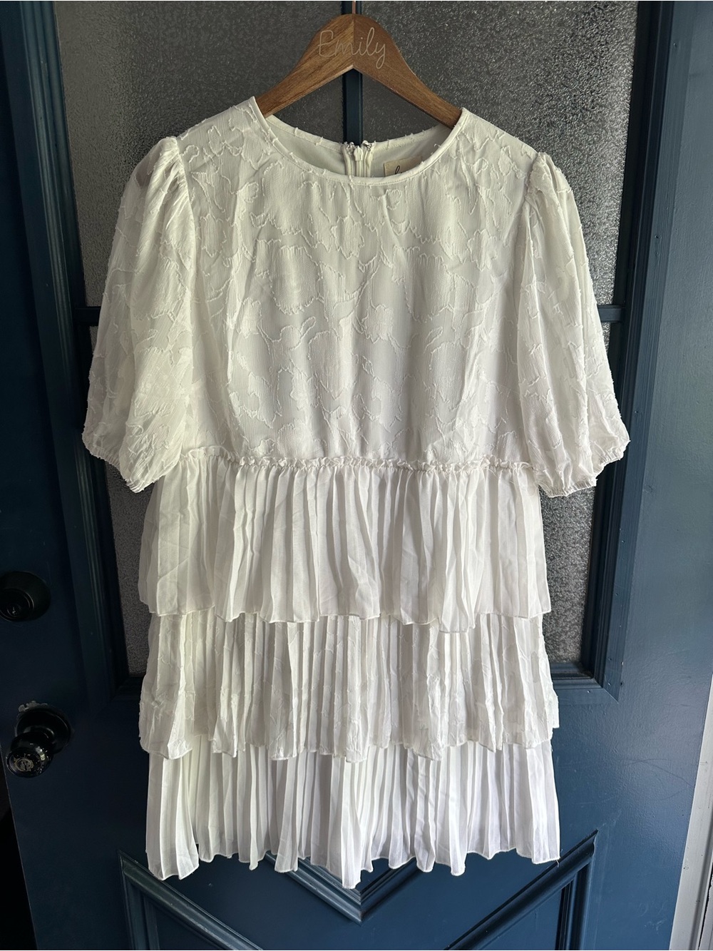 Lena White Tiered Ruffle Mini Dress